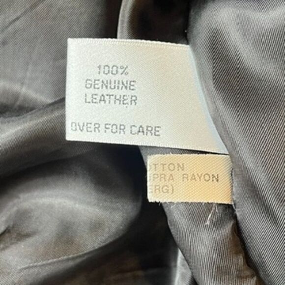 Luis Alvear Made for Brass Rail Vintage Black Leather Bomber Jacket Men's Small - Picture 7 of 9